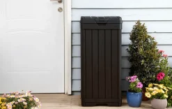 Discount Baltimore Outdoor Trash Can - Black Outdoor Trash Cans|Trash Can Storage Sheds