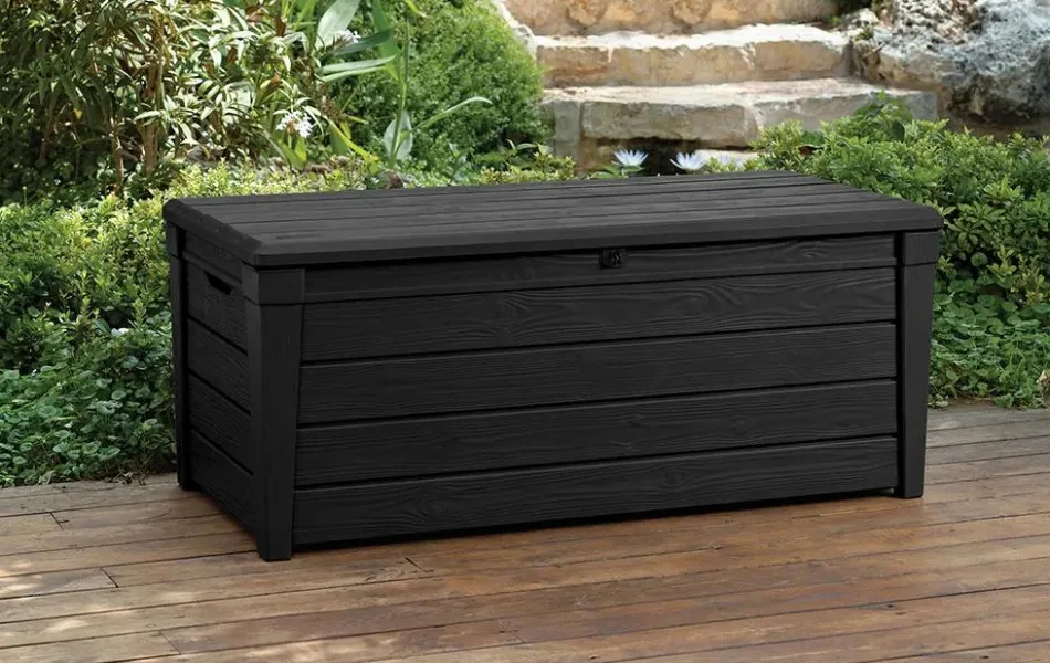 Clearance Brightwood 120 Gallon Deck Box - Graphite Large Deck Boxes