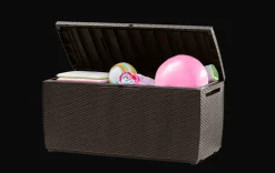 Hot Capri 80 Gallon Deck Box - Brown Small Deck Boxes