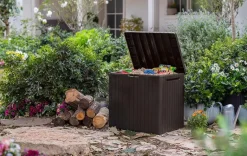 New City Box 30 Gallon Deck Box - Brown Small Deck Boxes