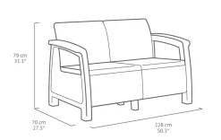 Best Corfu 4-Piece Patio Seating Set - Graphite Patio Furniture Sets