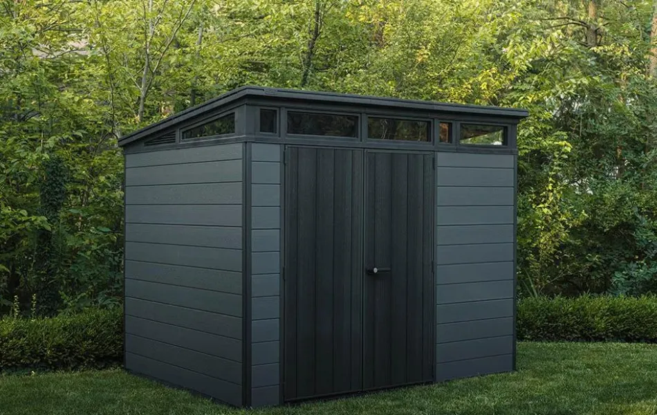 New Cortina 9x7 Storage Shed - Graphite Medium Sheds