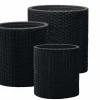 Hot Cylinder Planter Set of 3 - Black Planters
