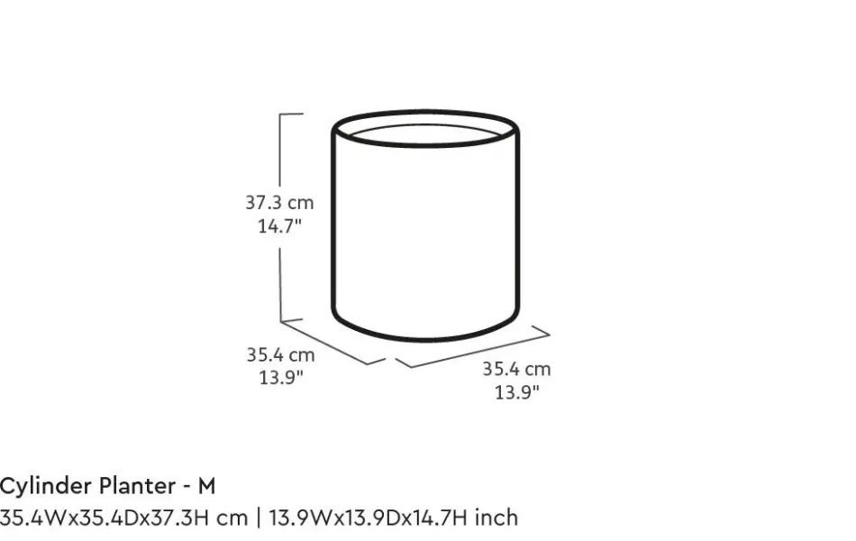Hot Cylinder Planter Set of 3 - Black Planters