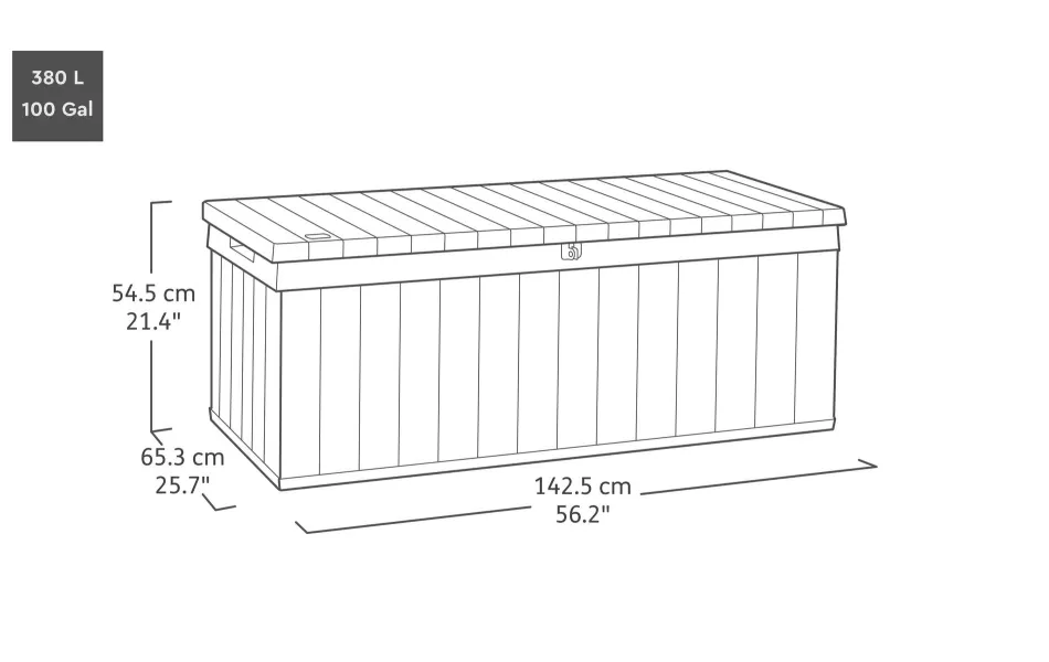Sale Darwin 100 Gallon Deck Box - Graphite Small Deck Boxes