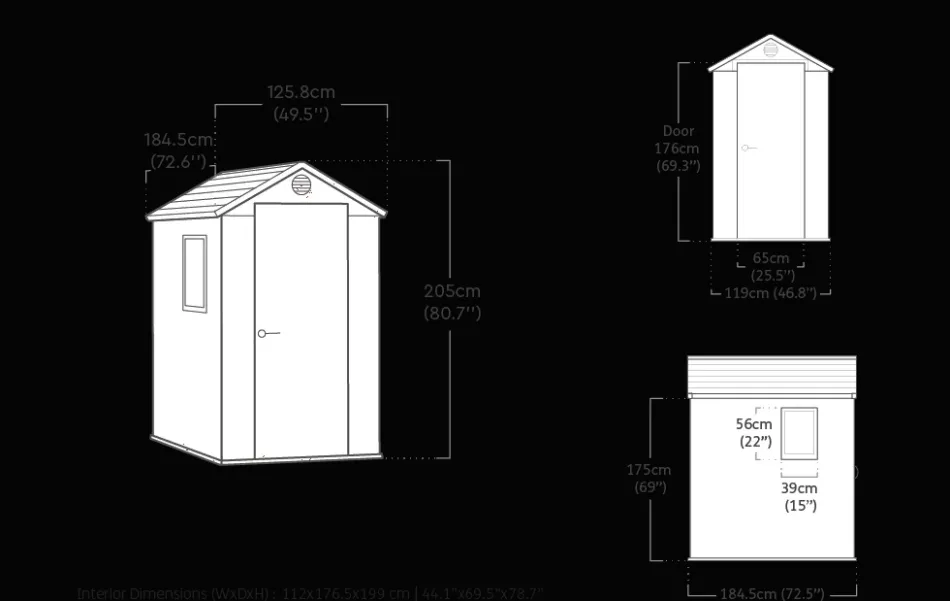Best Darwin 4x6 Storage Shed - Graphite Small Sheds