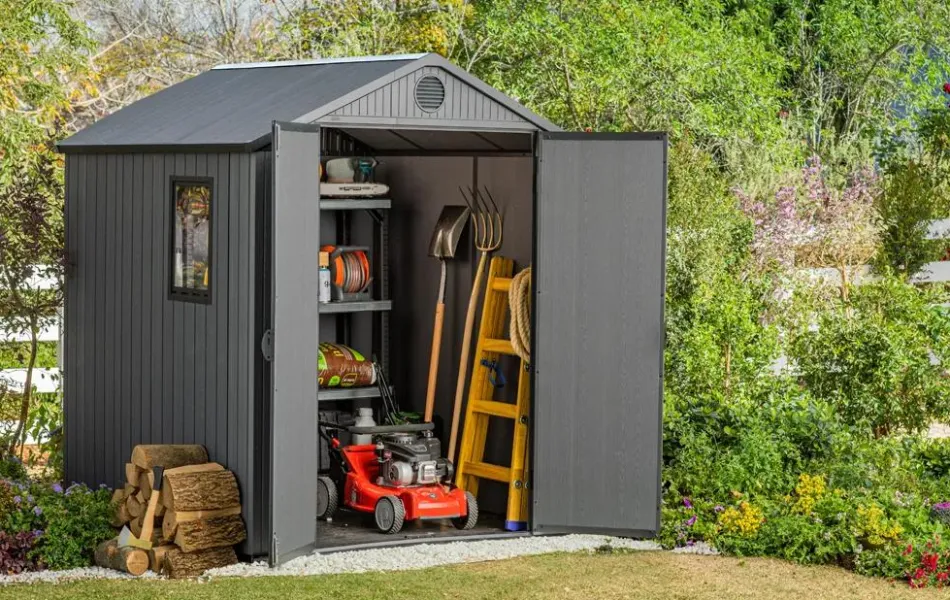 Clearance Darwin 6x6 Storage Shed - Graphite Medium Sheds