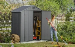Sale Darwin 6x4 Storage Shed - Graphite Small Sheds
