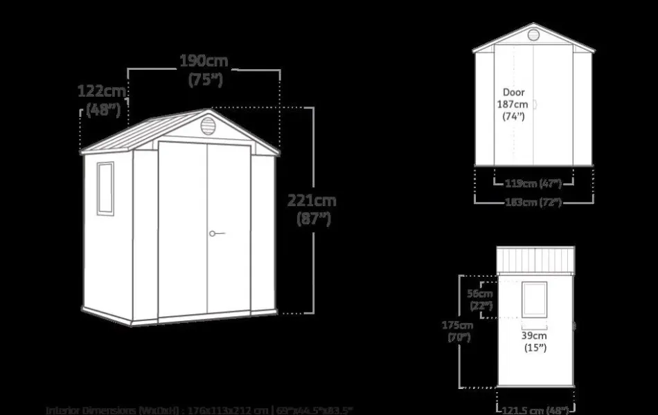Sale Darwin 6x4 Storage Shed - Graphite Small Sheds