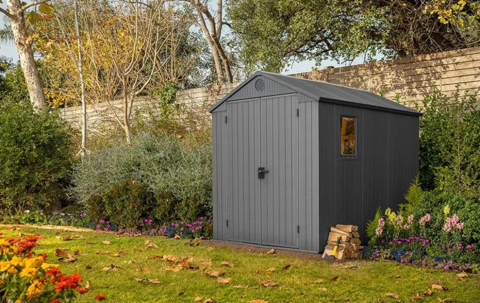 Discount Darwin 6x8 Storage Shed - Graphite Medium Sheds