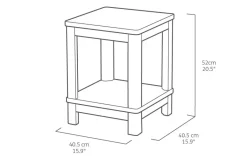 Outlet Deluxe Adirondack Side Table - Grey Outdoor Side Tables
