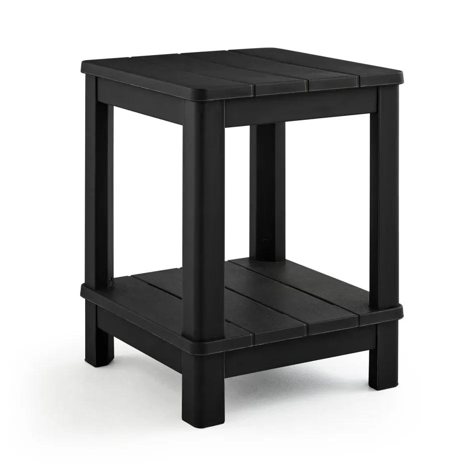 Outlet Deluxe Adirondack Side Table - Black Outdoor Side Tables