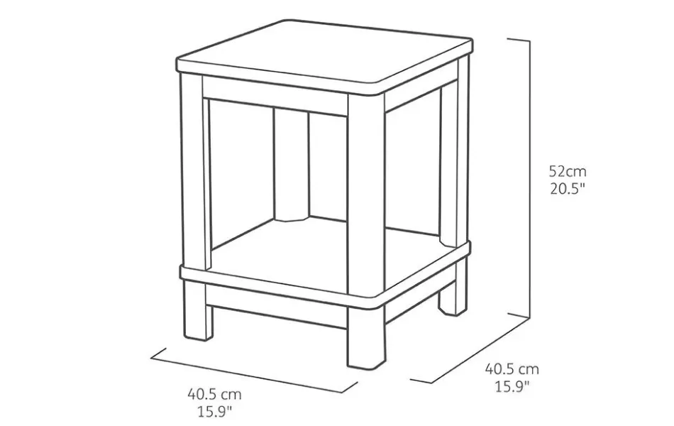 Outlet Deluxe Adirondack Side Table - Black Outdoor Side Tables