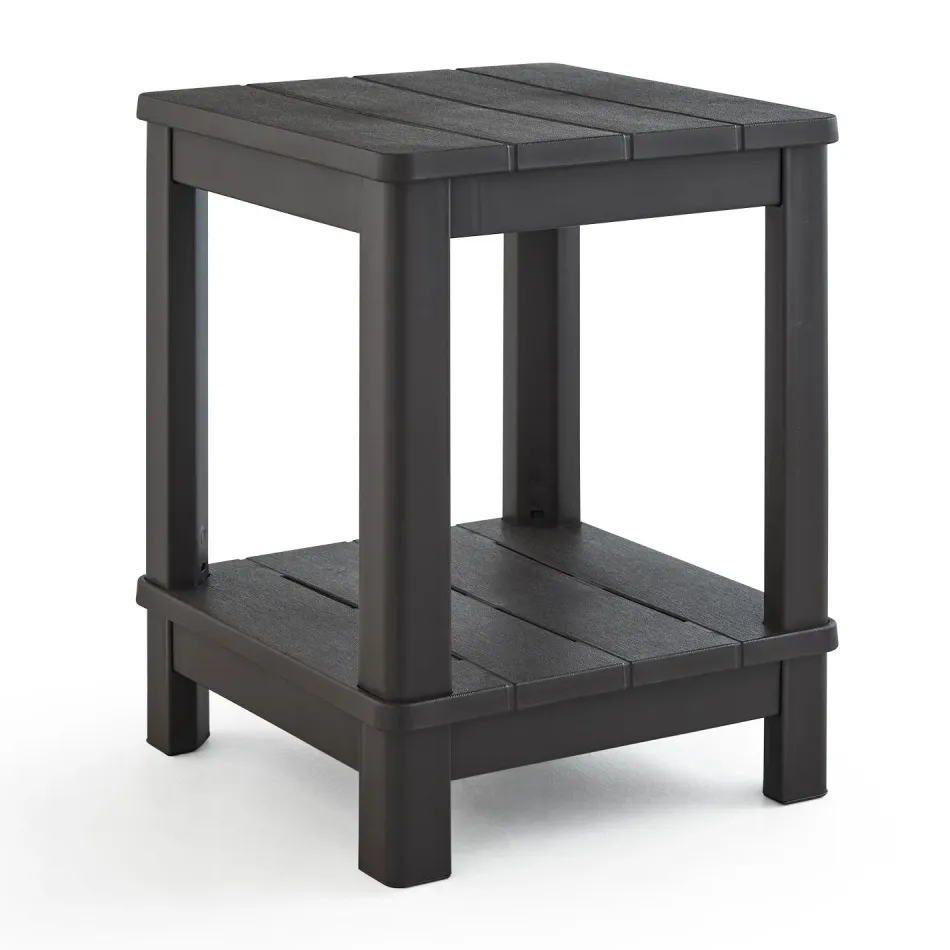 Discount Deluxe Adirondack Side Table - Brown Outdoor Side Tables
