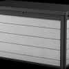 Online Denali 200 Gallon Deck Box - Grey Large Deck Boxes