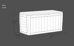 Best Marvel 71 Gallon Deck Box - Taupe Small Deck Boxes