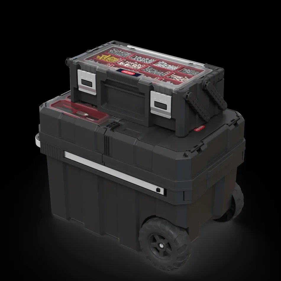 Discount Masterloader Rolling Tool Box with Cantilever Organizer - Black Tool Storage