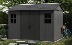 Clearance Newton Plus 7.5x11 Storage Shed - Graphite Large Sheds