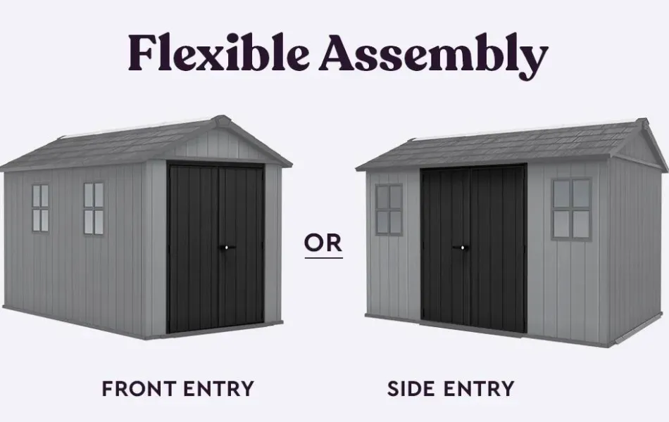 Clearance Newton Plus 7.5x11 Storage Shed - Graphite Large Sheds