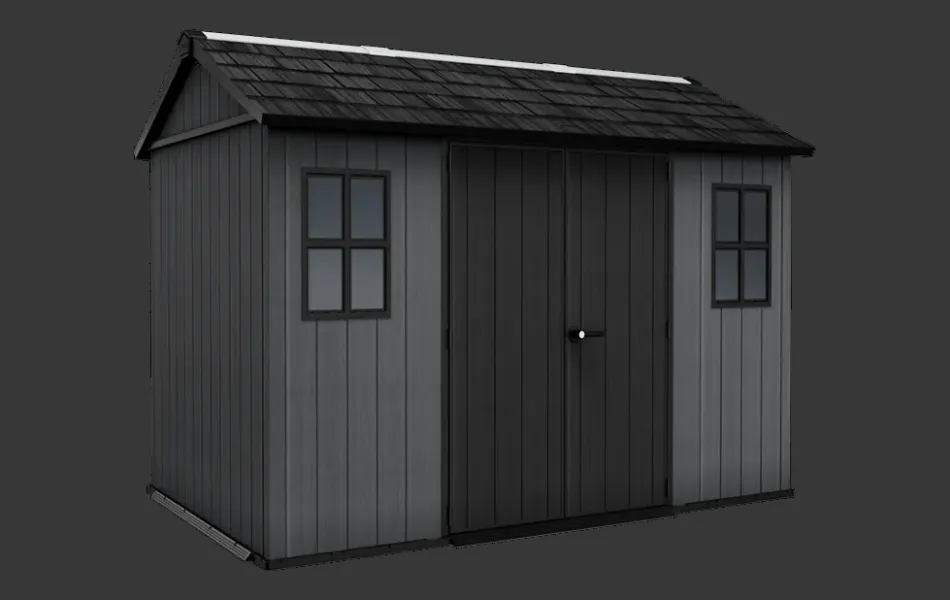 Clearance Newton Plus 7.5x11 Storage Shed - Graphite Large Sheds