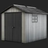 Online Oakland 7.5x9 Storage Shed - Grey Medium Sheds