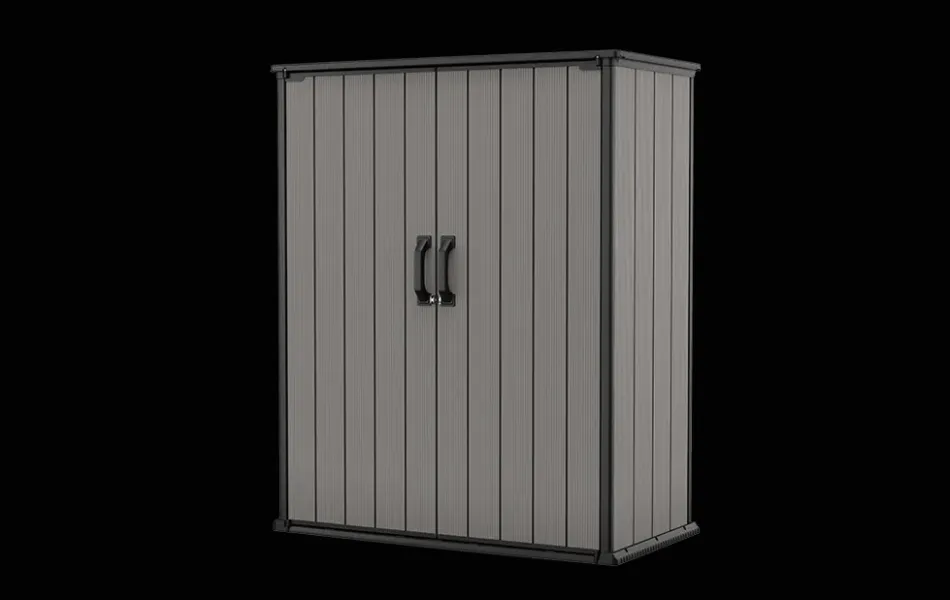 Discount Premier Tall Storage Shed - Grey Storage Cabinets & Shelving Units|Vertical Sheds