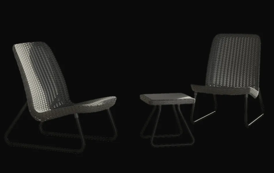 Best Rio 3-Piece Patio Seating Set - Graphite Patio Furniture Sets