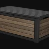 Signature 165 Gallon Deck Box - Walnut Brown Large Deck Boxes