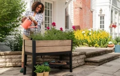 Clearance Signature 29 Gallon Elevated Garden Bed - Ashwood Brown Garden Beds