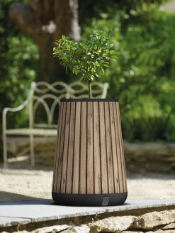 Discount Signature Conical Tall Planter - Pine Brown Planters