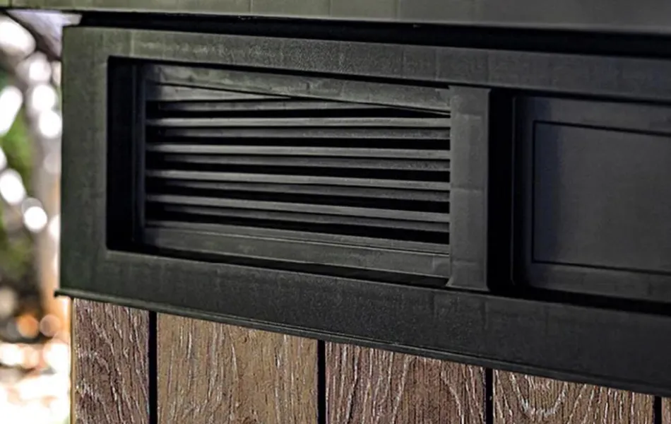 New Signature Horizontal Storage Shed - Walnut Brown Trash Can Storage Sheds|Horizontal Sheds
