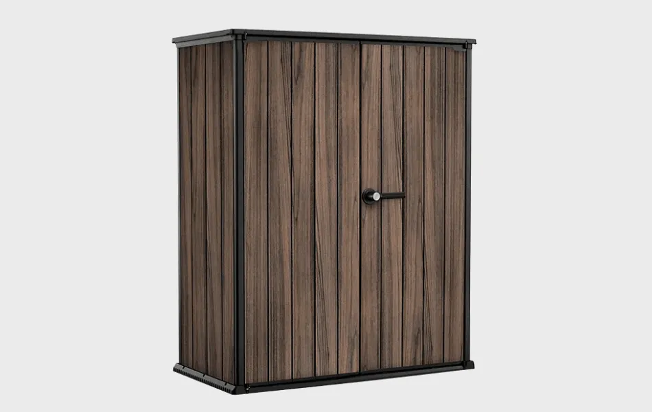 Hot Signature Vertical Storage Shed - Rosewood Brown Storage Cabinets & Shelving Units|Vertical Sheds