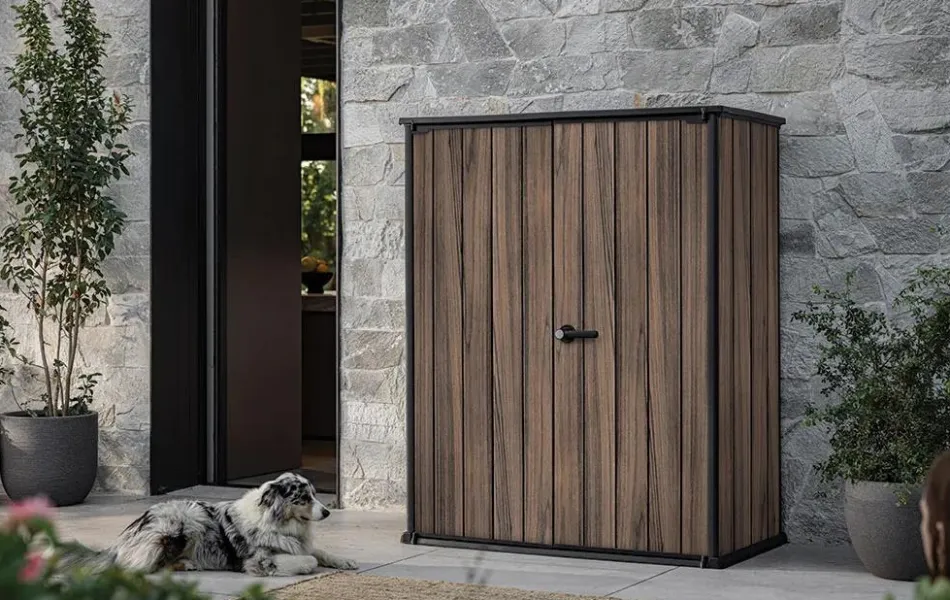 Hot Signature Vertical Storage Shed - Rosewood Brown Storage Cabinets & Shelving Units|Vertical Sheds