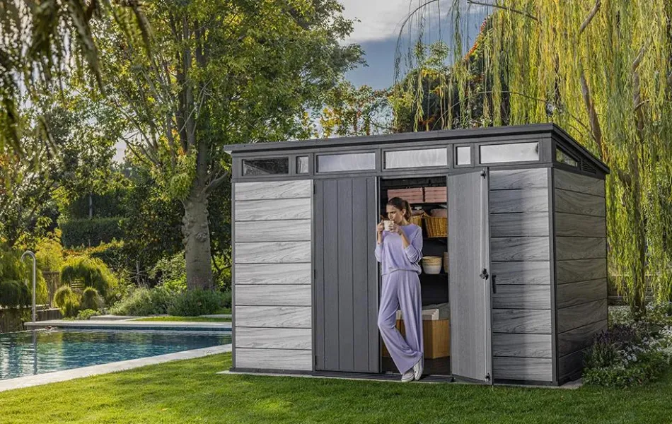 Online Signature 11x7 Storage Shed - Storm Grey Large Sheds