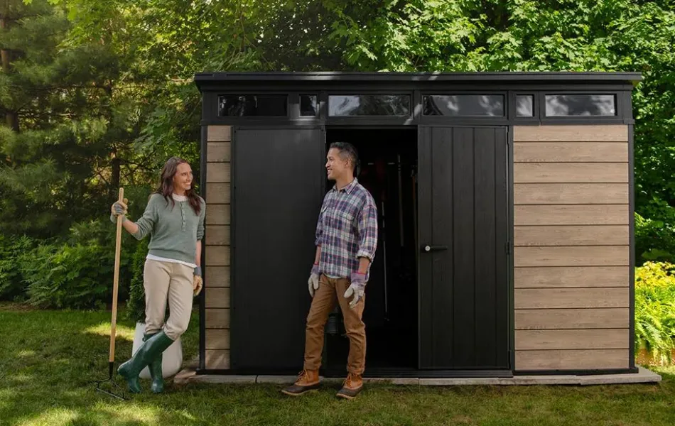 Discount Signature 11x7 Storage Shed - Ashwood Brown Large Sheds