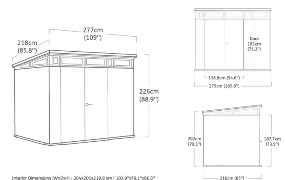 Clearance Signature 9x7 Storage Shed - Ashwood Brown Medium Sheds
