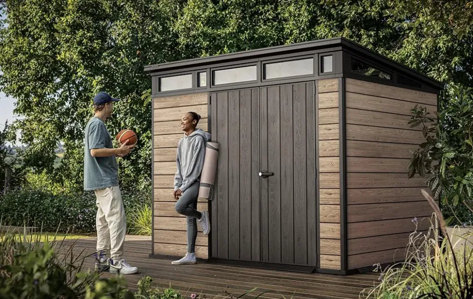 Clearance Signature 9x7 Storage Shed - Ashwood Brown Medium Sheds