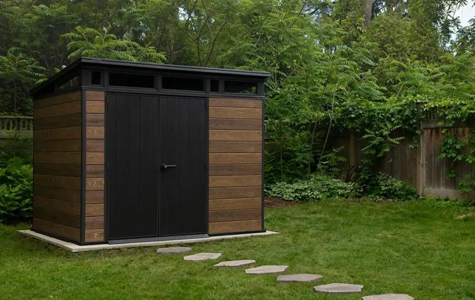 Outlet Signature 9x7 Storage Shed - Walnut Brown Medium Sheds