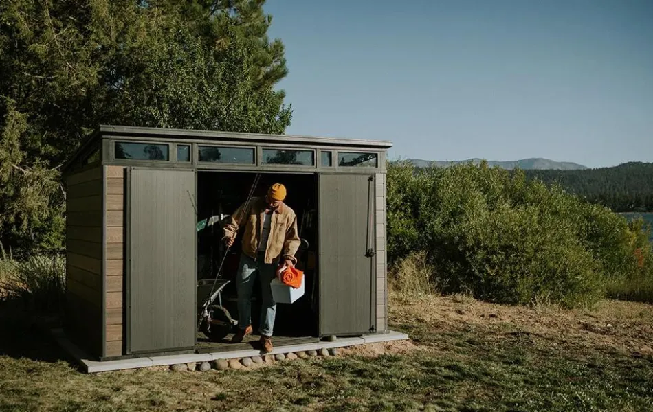 Best Signature 11x7 Storage Shed - Walnut Brown Large Sheds
