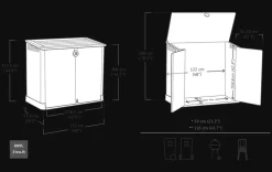 Sale Store-It-Out Midi Storage Shed - Brown Trash Can Storage Sheds|Horizontal Sheds