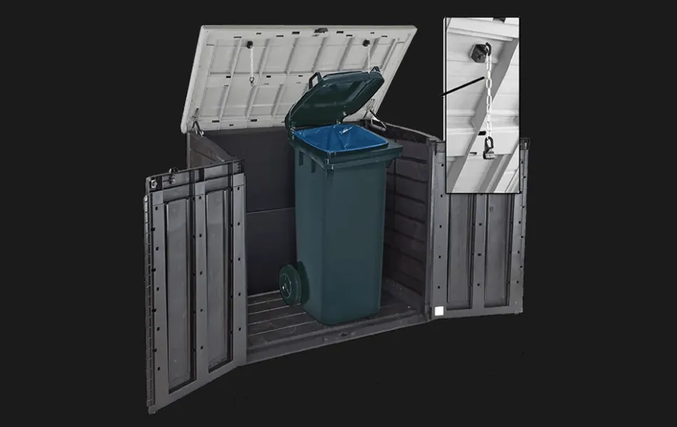 Outlet Store-It-Out Prime XL Storage Shed - Grey Trash Can Storage Sheds|Horizontal Sheds