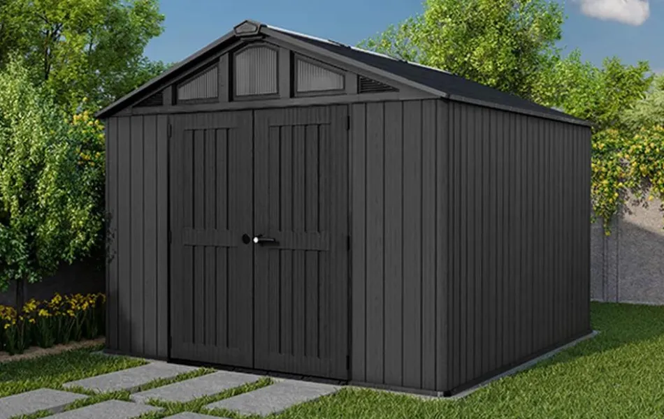 New Stronghold 10x11.5 Storage Shed - Graphite Large Sheds