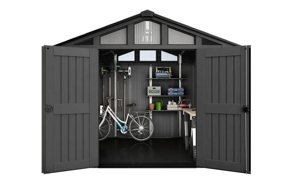 New Stronghold 10x11.5 Storage Shed - Graphite Large Sheds