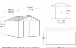 Discount Stronghold 10x15 Storage Shed - Graphite Large Sheds