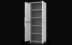 Discount Utility Garage Storage Cabinet - Smoky White Storage Cabinets & Shelving Units