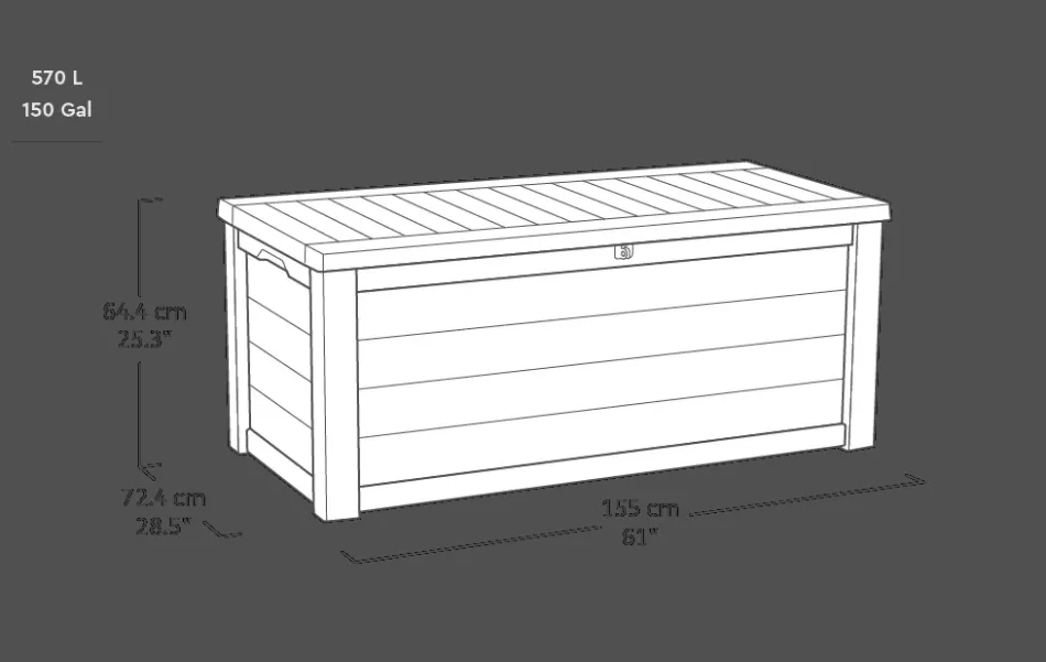 Online Westwood 150 Gallon Deck Box - Taupe Large Deck Boxes